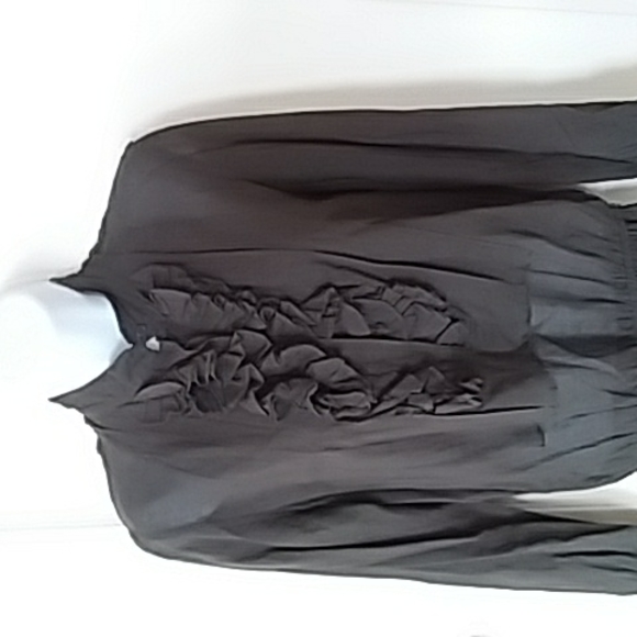Buffalo David Bitton ruffle front long sleeve top - Picture 2 of 7